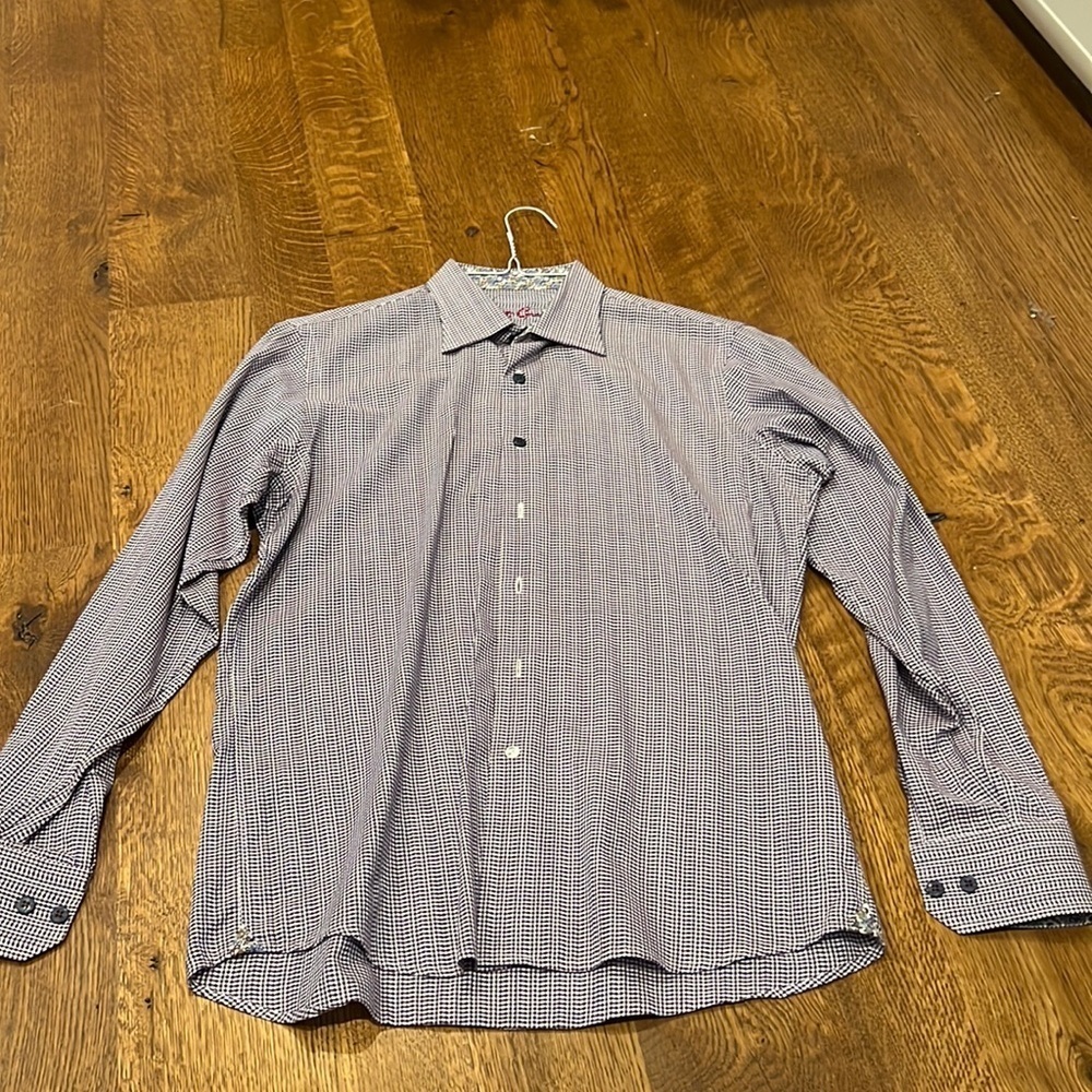 Robert Graham Boys Blue and Red Button Down Shirt Size Extra Large